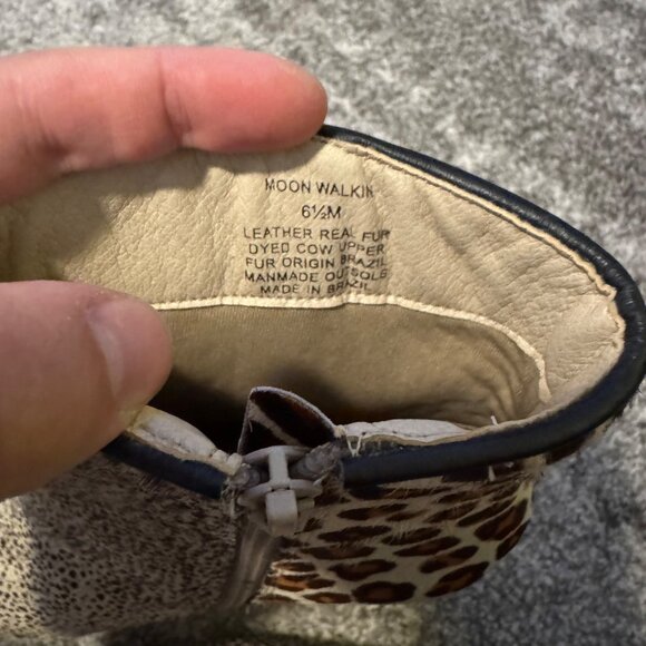 Matisse Cow Hair Womens Animal Leopard Print Moon Walkin Heeled Boot Sz 6 1/2 - Picture 6 of 8